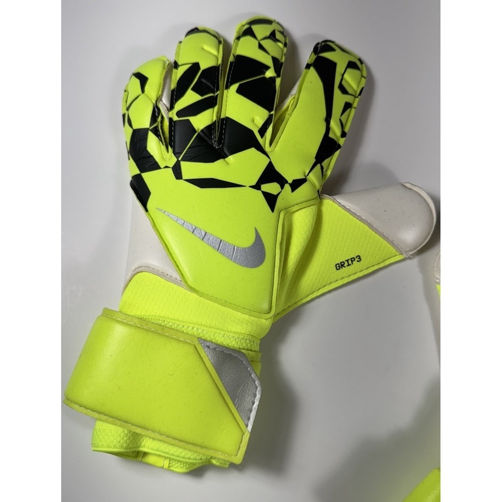 NIKE Grip3 Goalkeeper Soccer Gloves Yellow Black Men's 10 *NEW* HQ0256-702 $72 - Picture 6 of 8